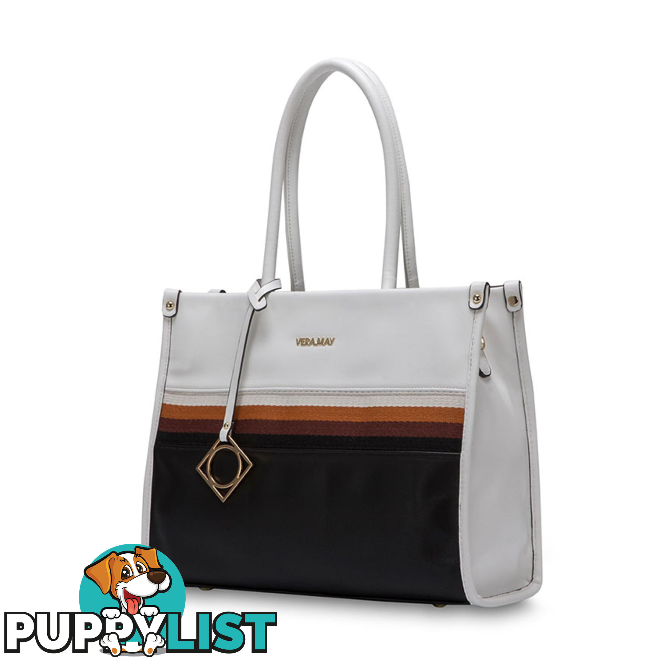 TEGAN White Faux Leather Womens Handbag