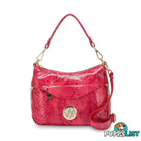 Wallace Red Snake Genuine Leather Womens Handbag