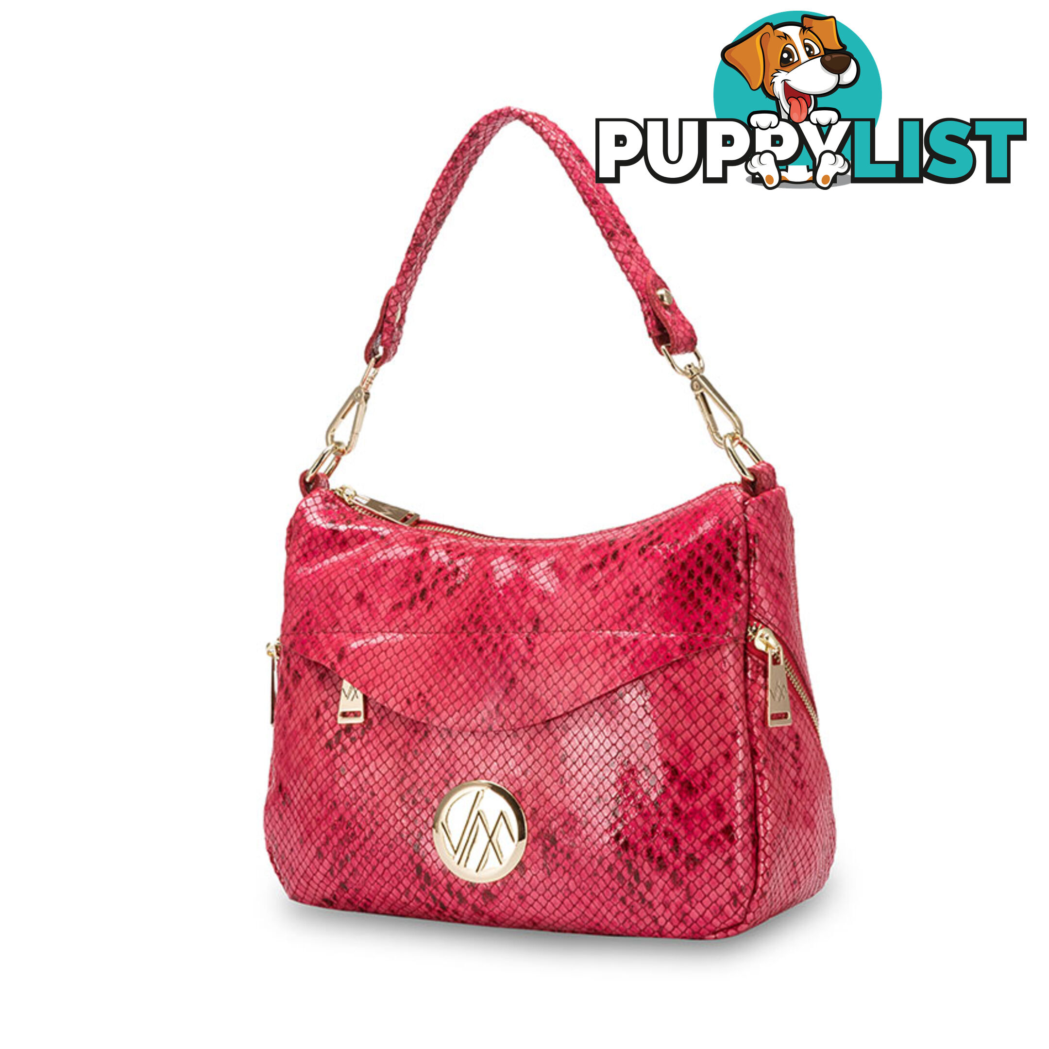 Wallace Red Snake Genuine Leather Womens Handbag