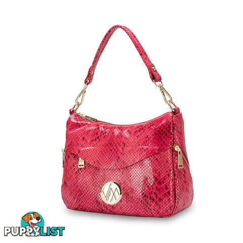 Wallace Red Snake Genuine Leather Womens Handbag