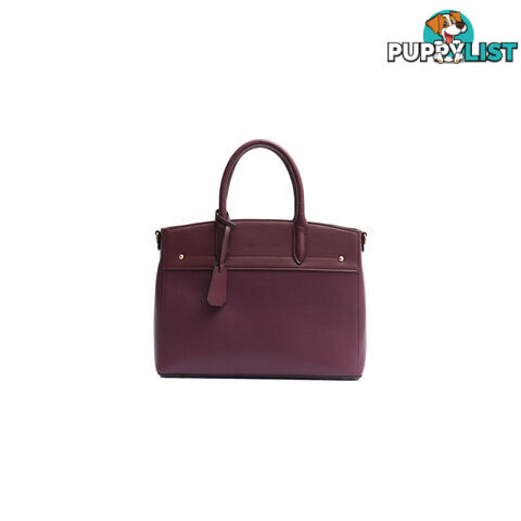 AMELIE PLUM VEGAN LEATHER LADIES WORK HANDBAG