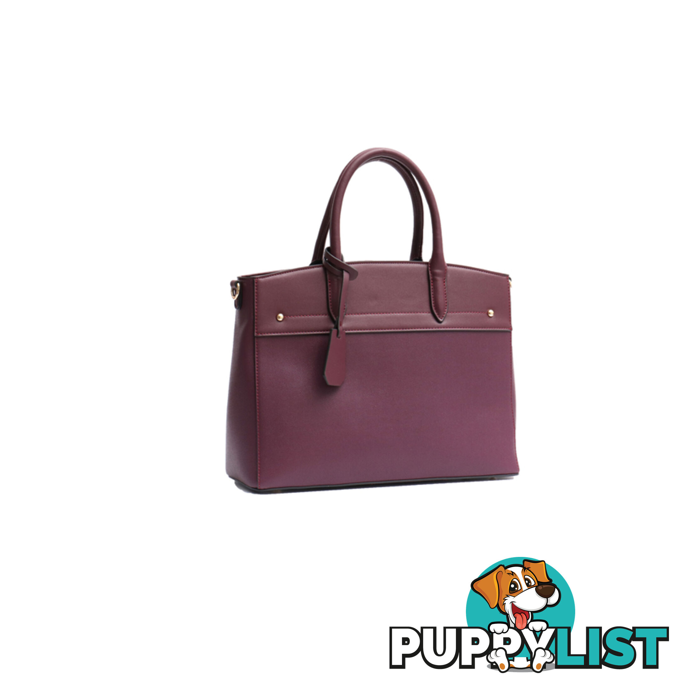 AMELIE PLUM VEGAN LEATHER LADIES WORK HANDBAG