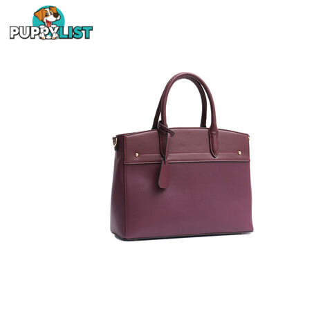 AMELIE PLUM VEGAN LEATHER LADIES WORK HANDBAG