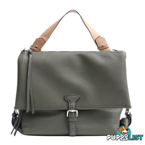 KERRY KHAKI VEGAN LEATHER LADIES HANDBAG