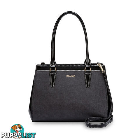 Meredith Black Womens Fashion Work Handbag