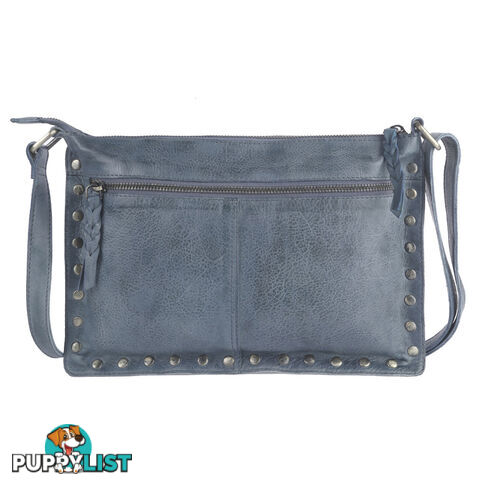 WILD LIGHT BLUE GENUINE LEATHER LADIES HANDBAG