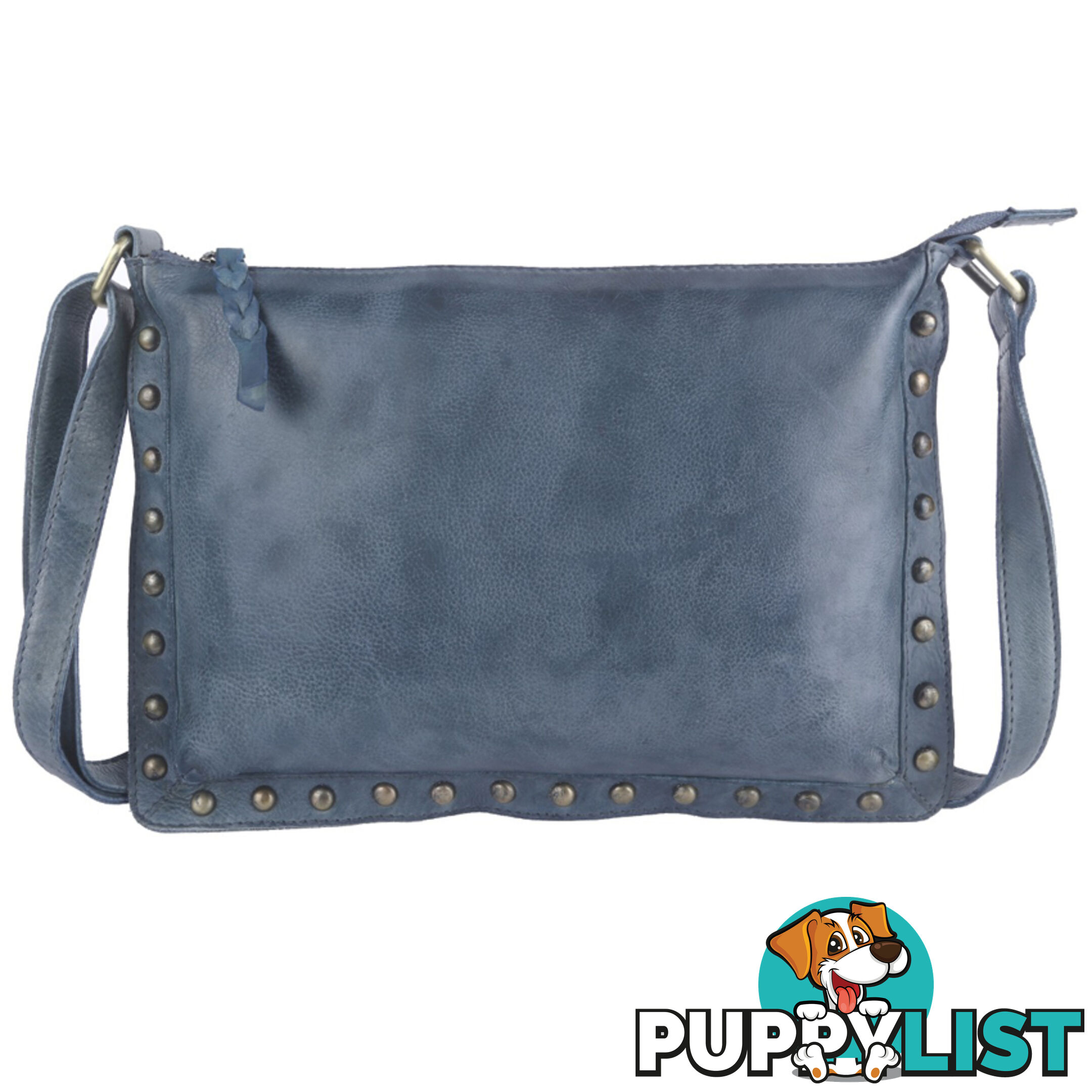 WILD LIGHT BLUE GENUINE LEATHER LADIES HANDBAG