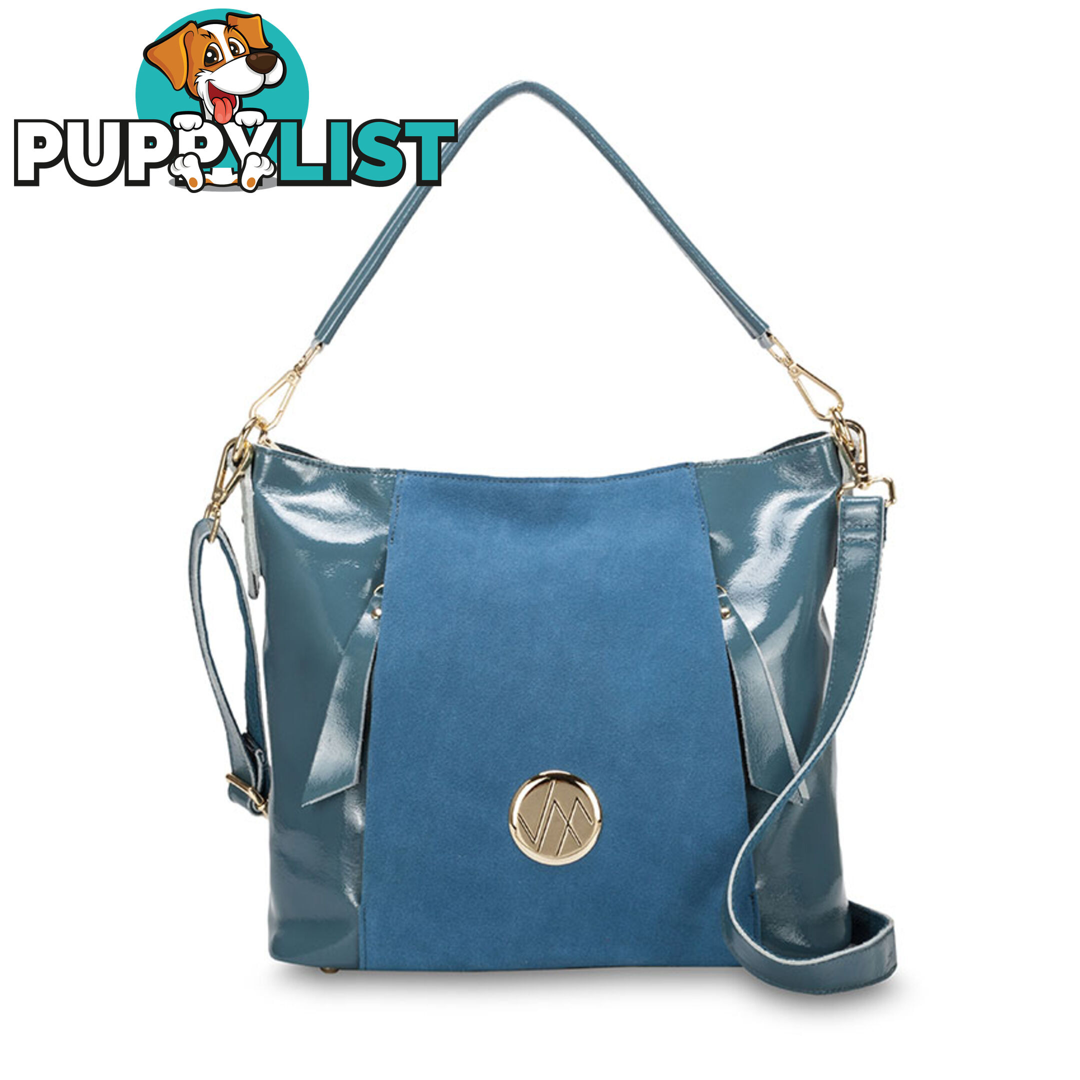 CINTA Teal Genuine Leather Womens Handbag