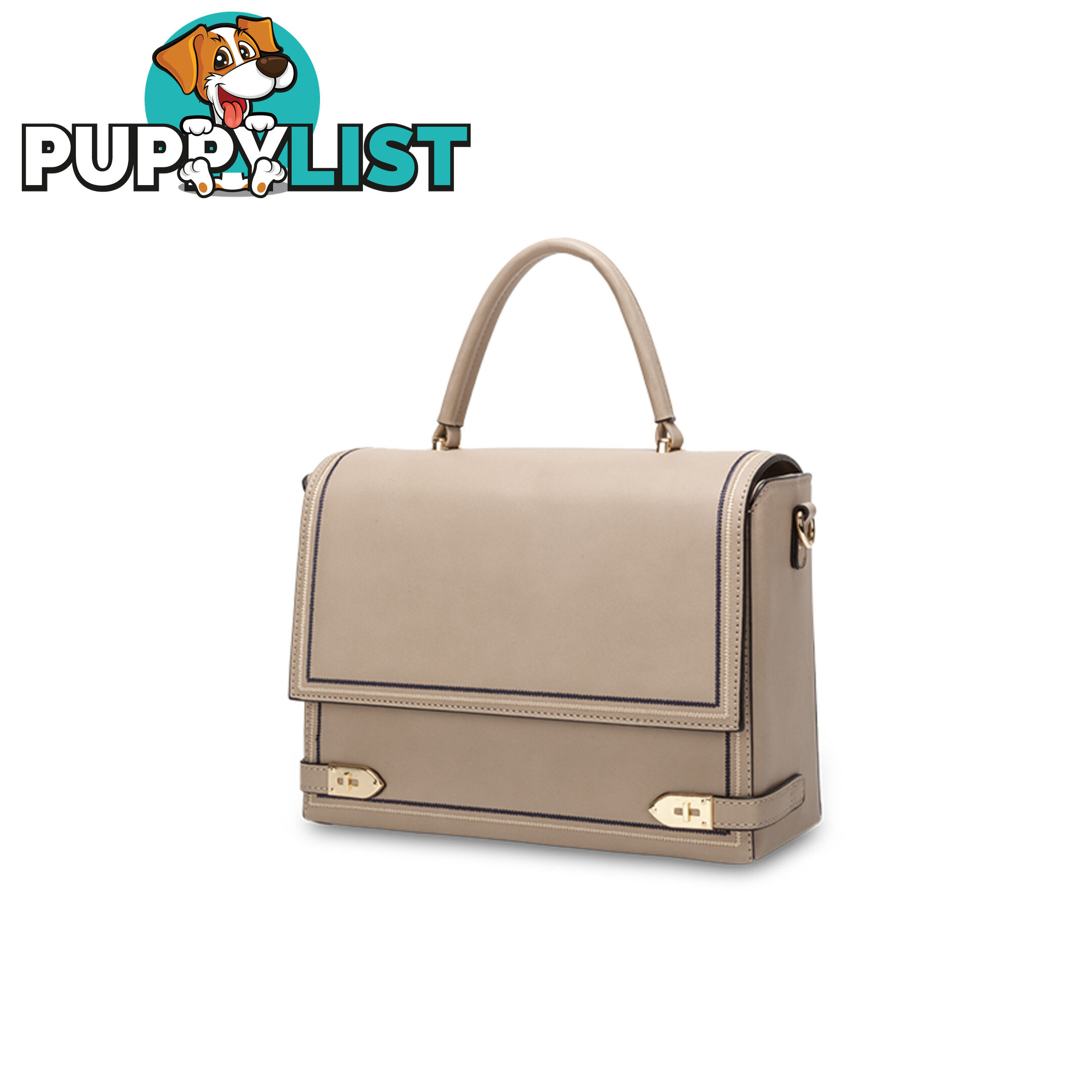 BINA Beige Womens Satchel Everyday  Handbag