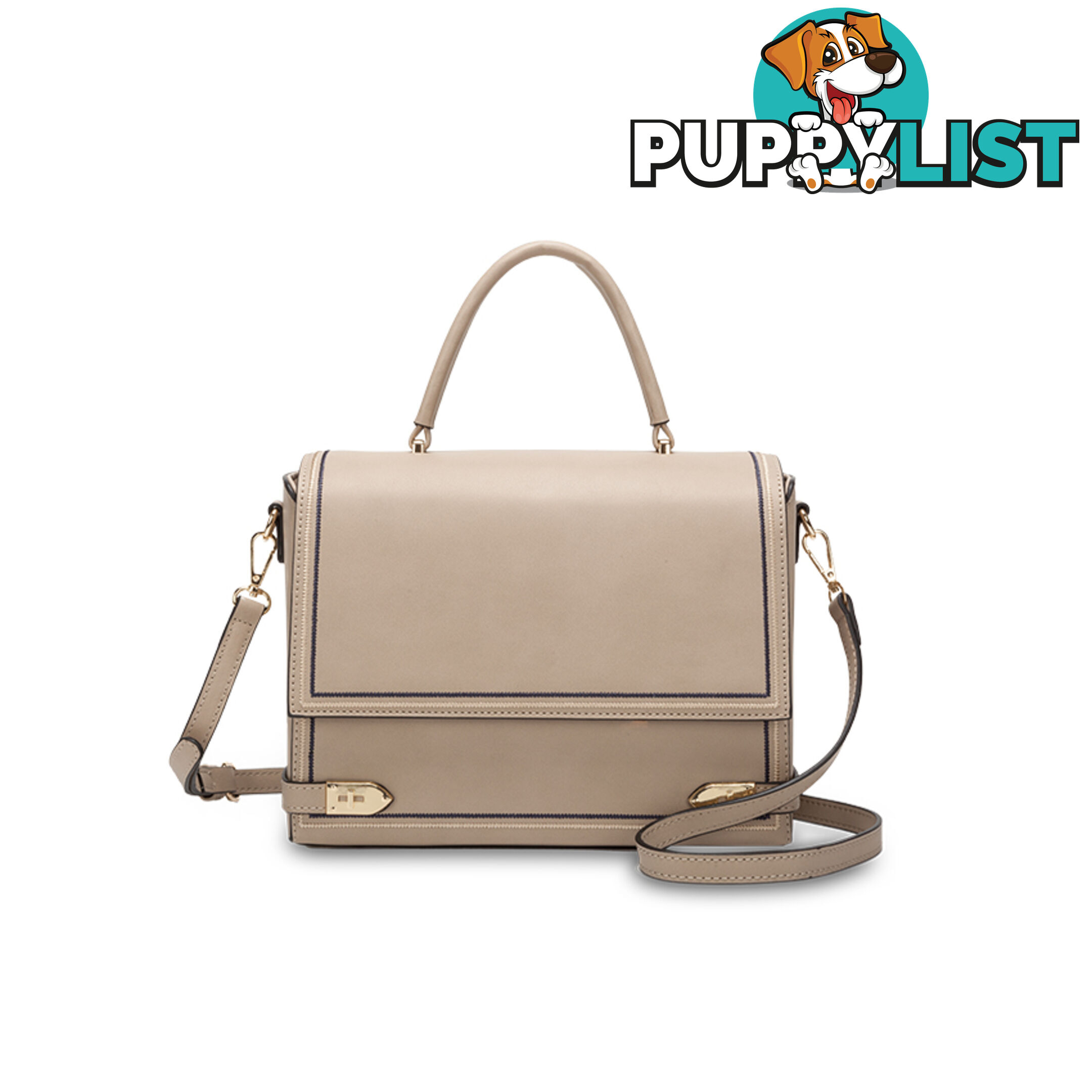 BINA Beige Womens Satchel Everyday  Handbag