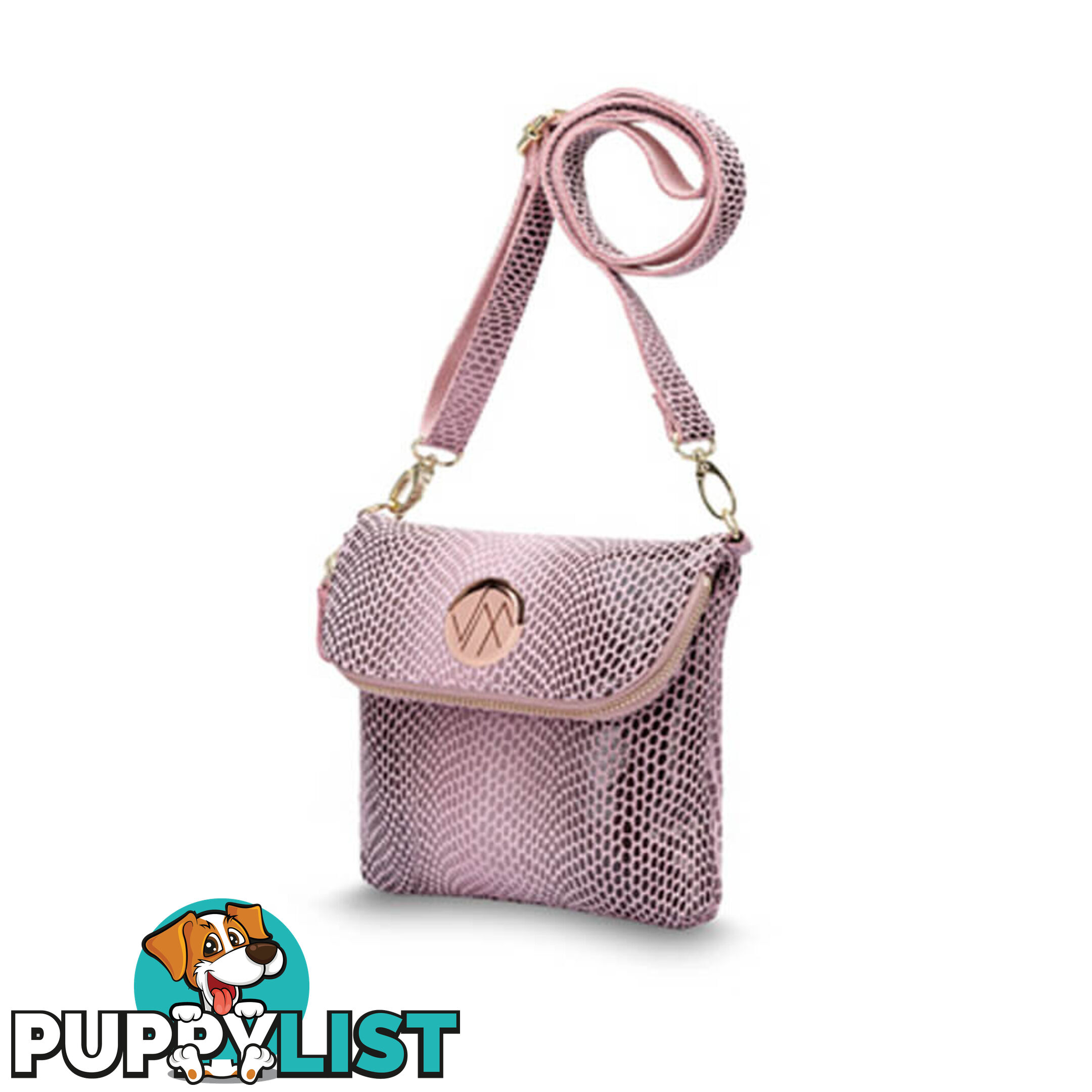 KRUISE Pink Genuine Leather Women Crossbody Handbag