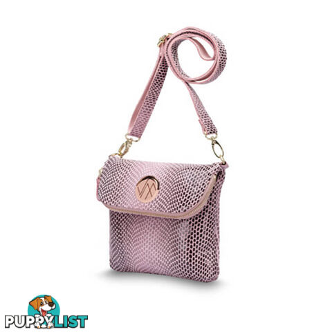 KRUISE Pink Genuine Leather Women Crossbody Handbag