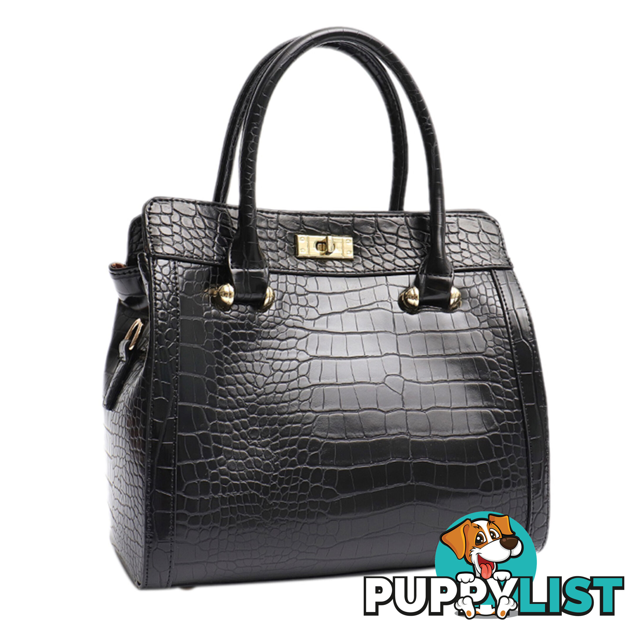 CORIN BLACK VEGAN LEATHER LADIES HANDBAG