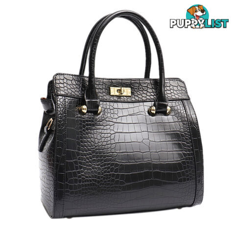 CORIN BLACK VEGAN LEATHER LADIES HANDBAG