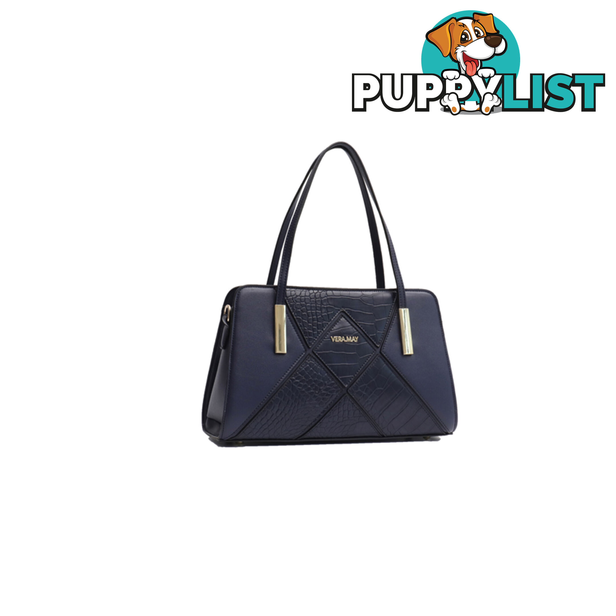 SHANNON NAVY VEGAN LEATHER LADIES HANDBAG