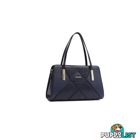 SHANNON NAVY VEGAN LEATHER LADIES HANDBAG