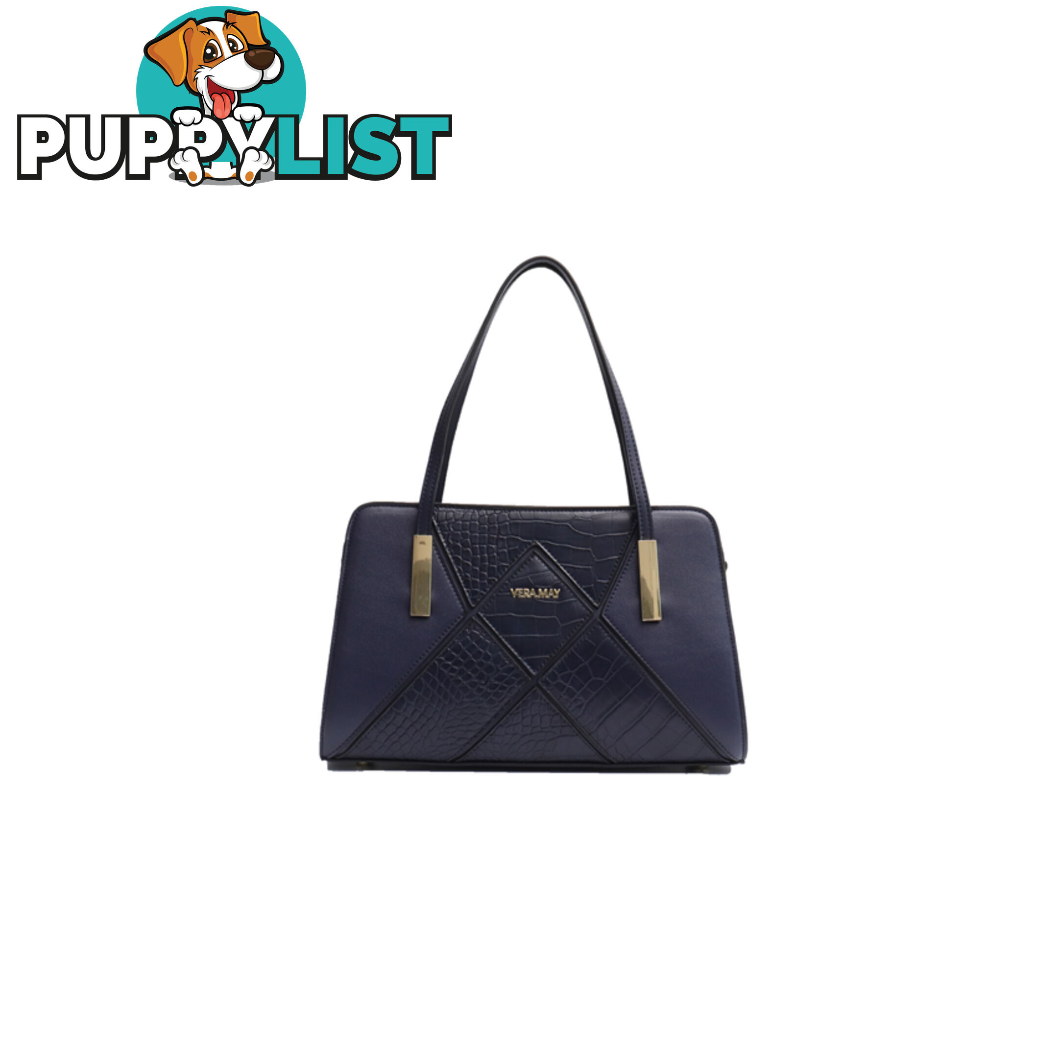 SHANNON NAVY VEGAN LEATHER LADIES HANDBAG