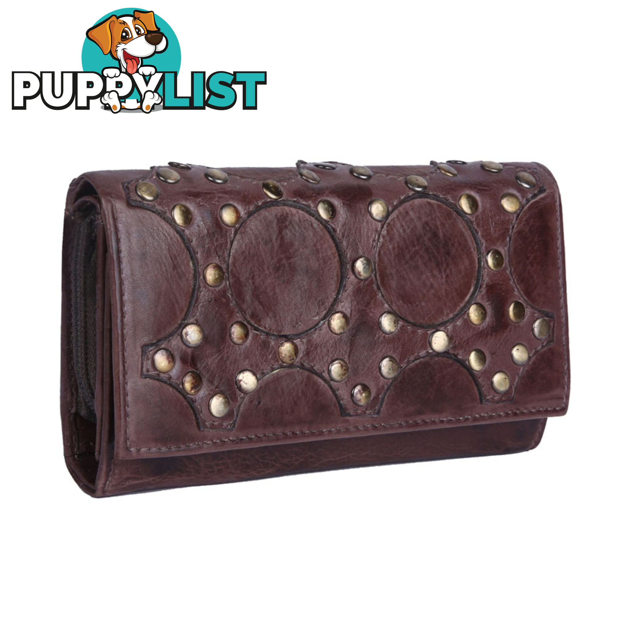 BELA Brown Genuine Leather Womens Wallet