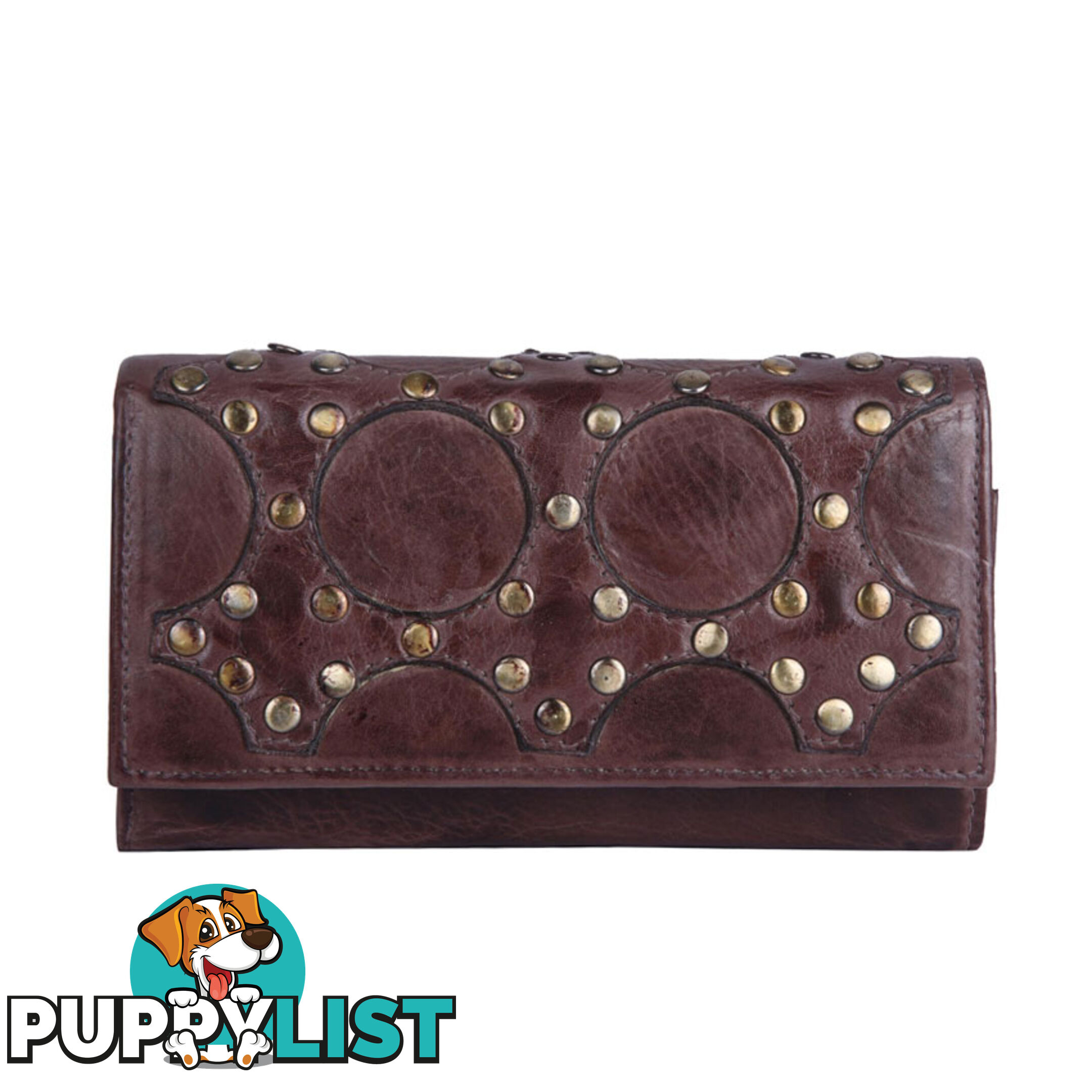 BELA Brown Genuine Leather Womens Wallet