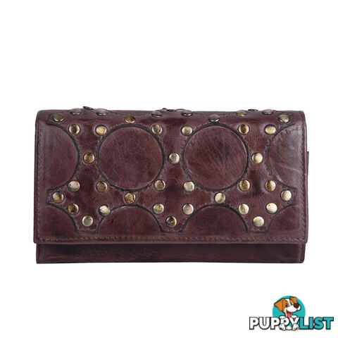 BELA Brown Genuine Leather Womens Wallet