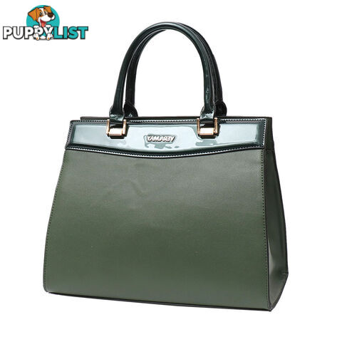 AMANDA TEAL GREEN FAUX LEATHER PATENT WOMENS HANDBAG