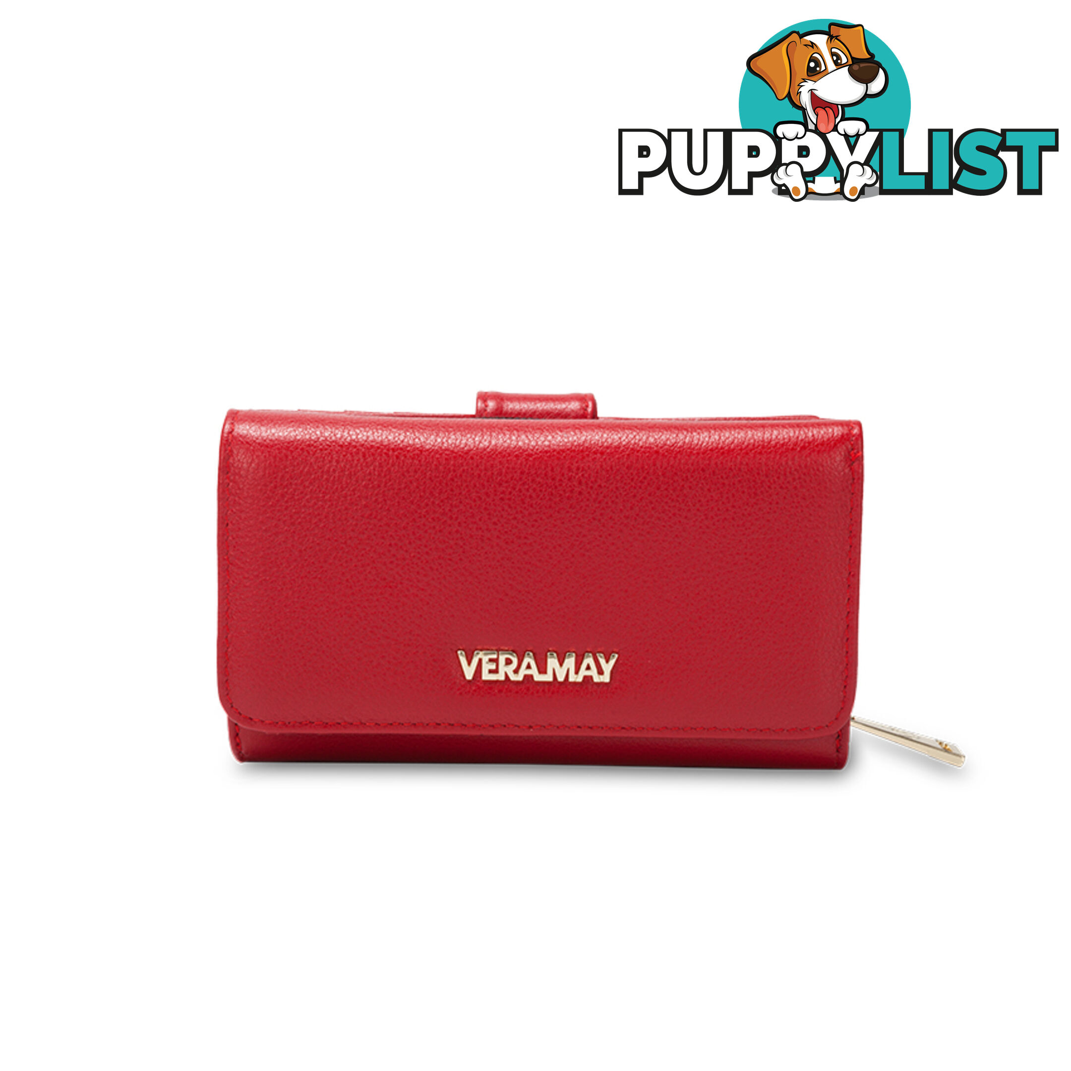 LW5M Red Genuine Leather Wallet