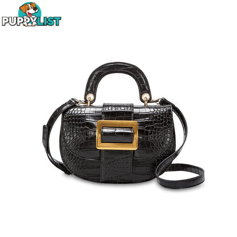 ROSABELLA Black Croc Womens Handbag