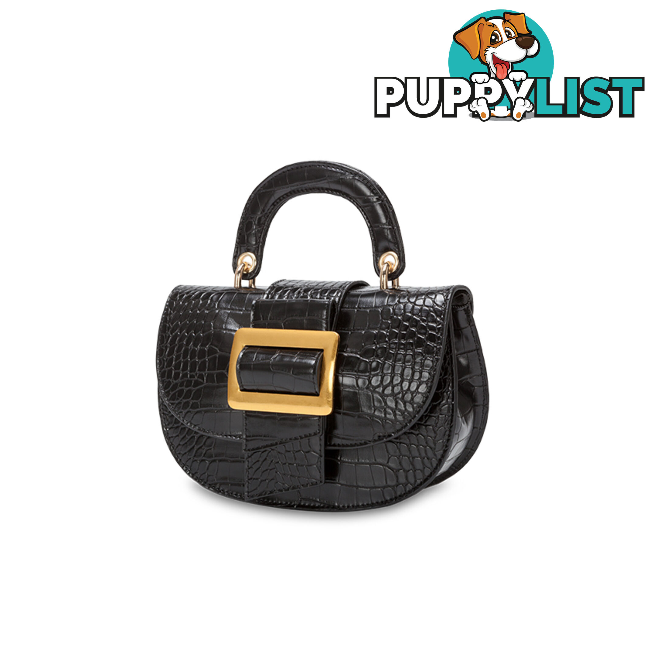 ROSABELLA Black Croc Womens Handbag