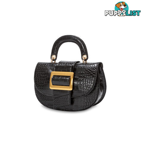 ROSABELLA Black Croc Womens Handbag