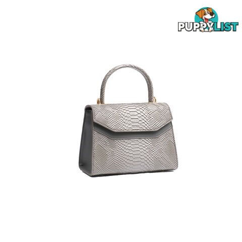 NYA GREY CROC VEGAN LEATHER LADIES HANDBAG