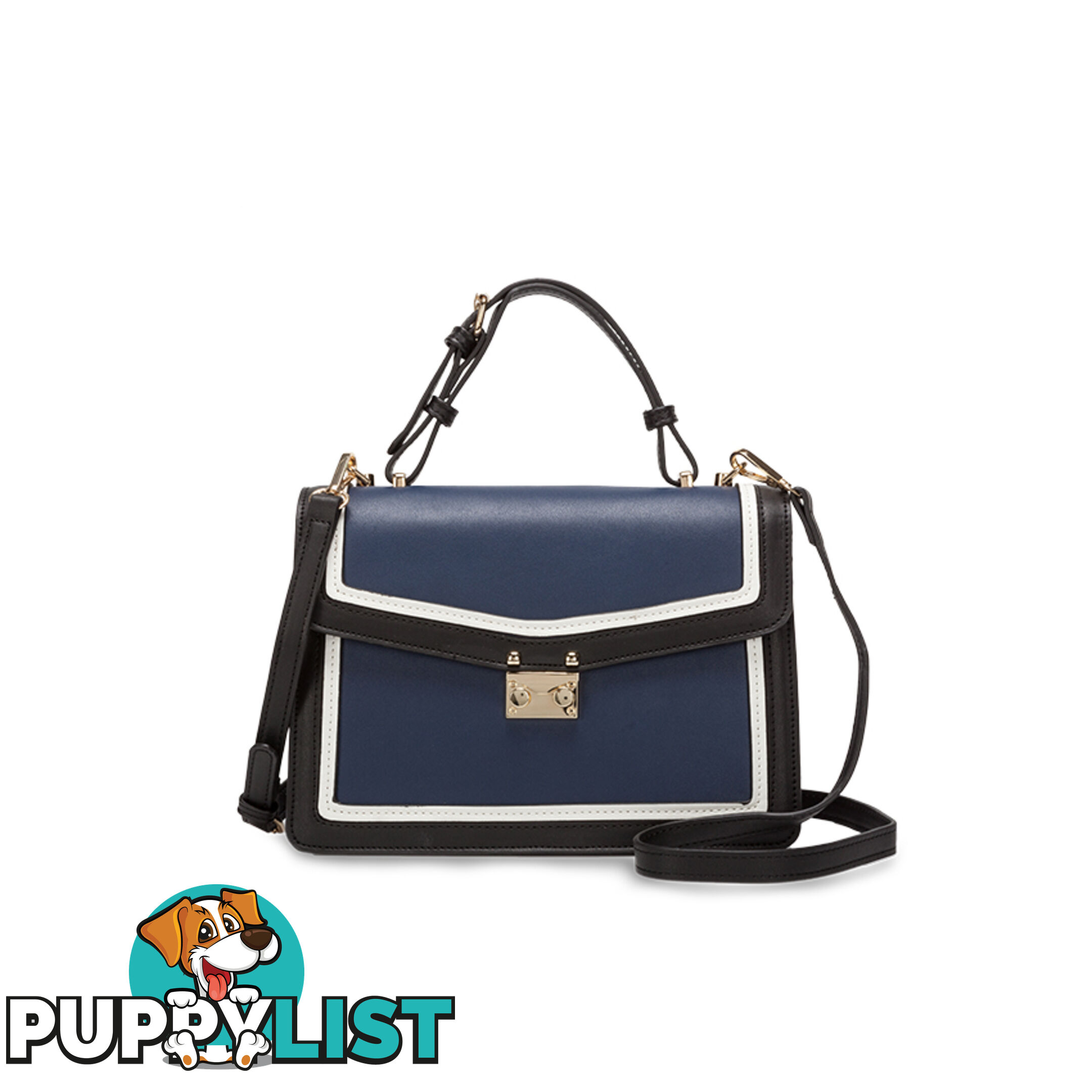 CUBITT Navy Womens Satchel Handbag