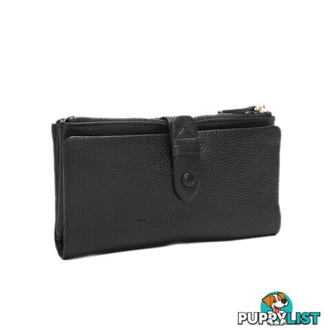 CHEYENNE BLACK GENUINE LEATHER LADIES WALLET