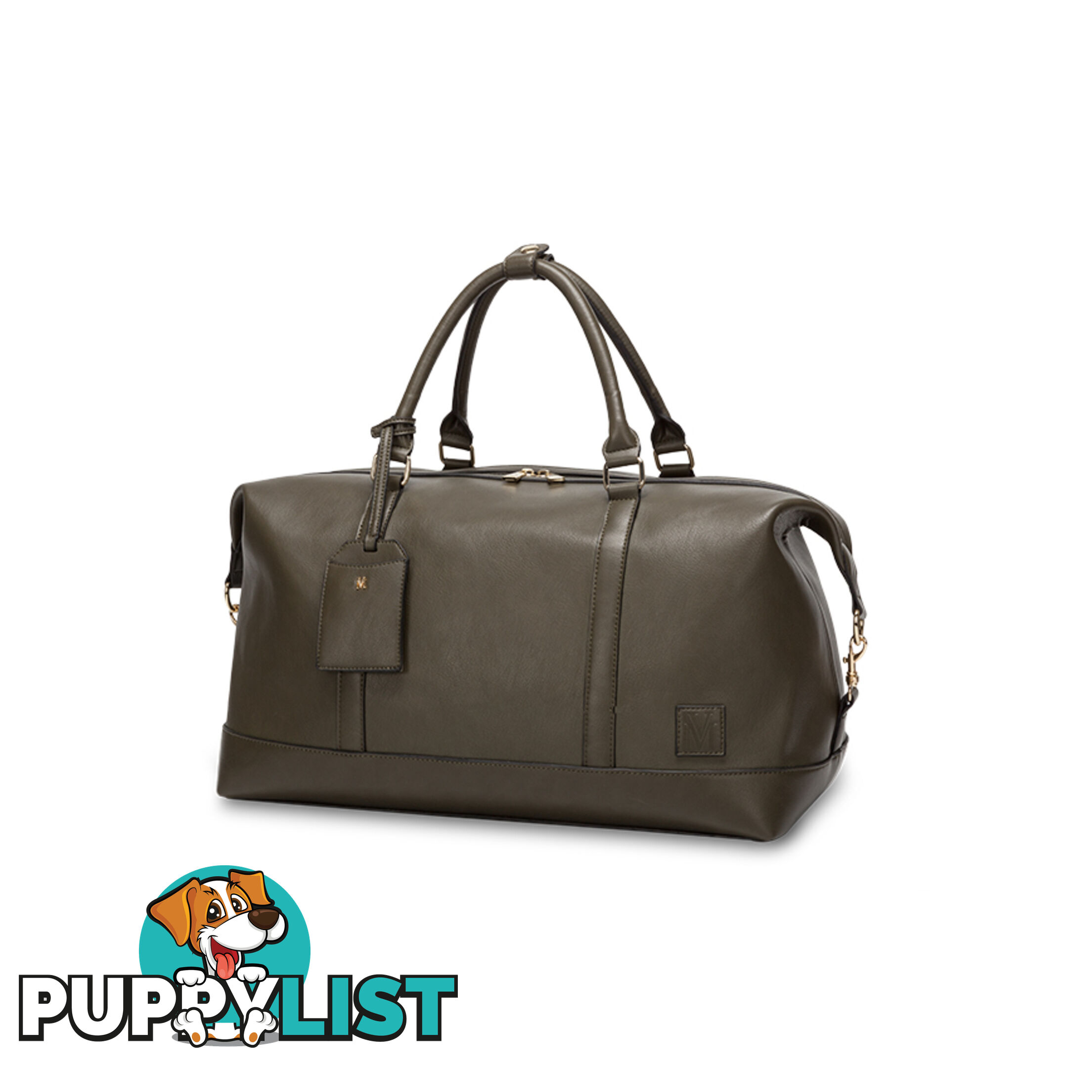 LUCCA Khaki Green Overnight Travel Bag