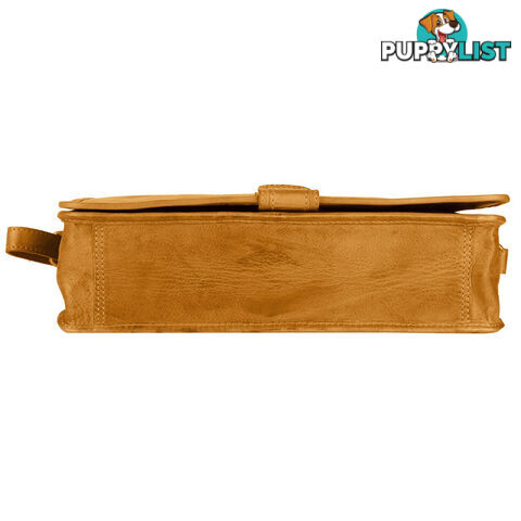 WINDSOR MUSTARD GENUINE LEATHER SATCHEL BAG