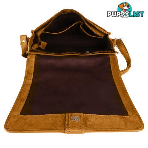 WINDSOR MUSTARD GENUINE LEATHER SATCHEL BAG