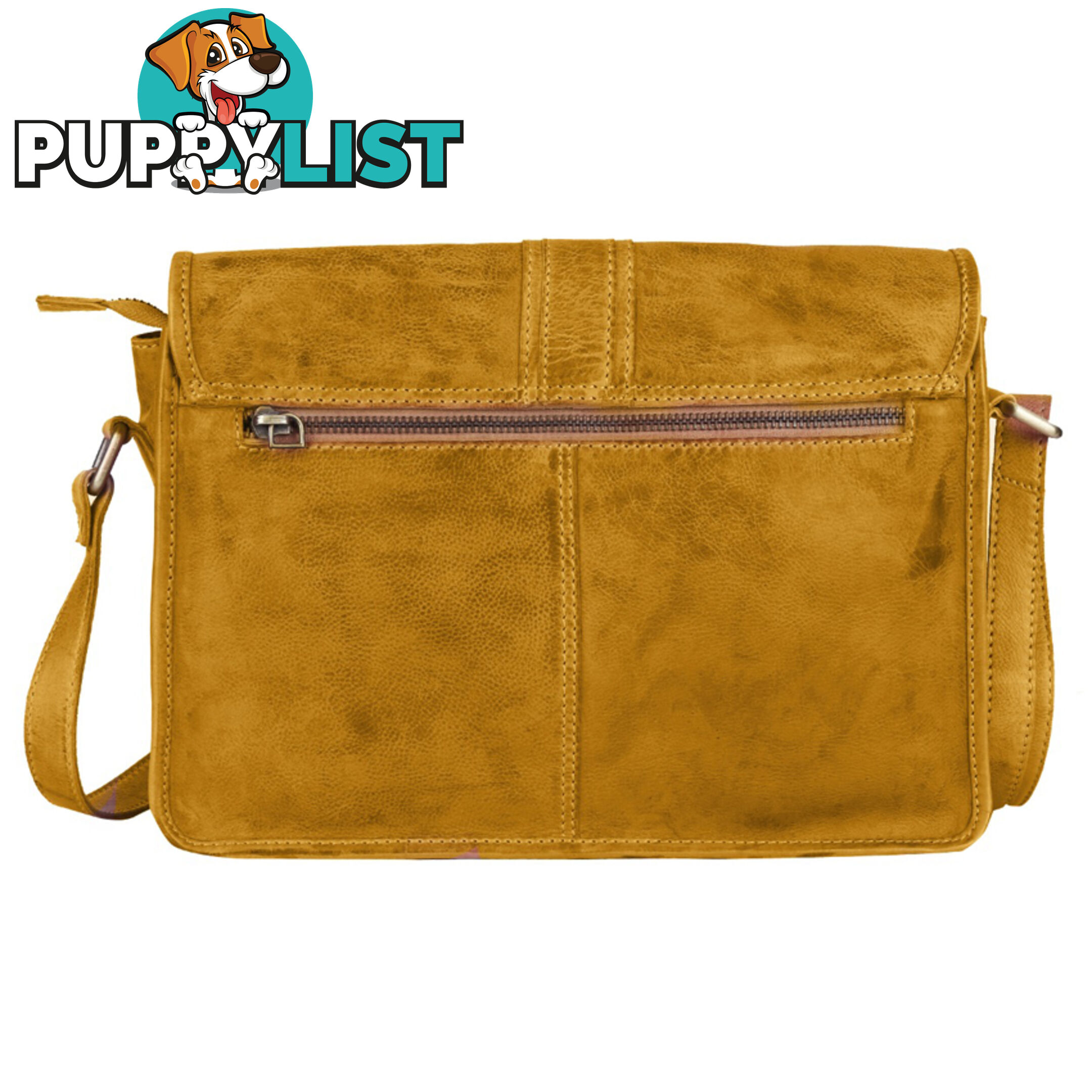 WINDSOR MUSTARD GENUINE LEATHER SATCHEL BAG