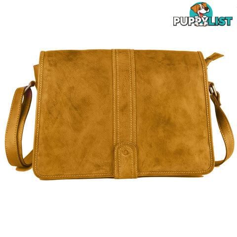 WINDSOR MUSTARD GENUINE LEATHER SATCHEL BAG