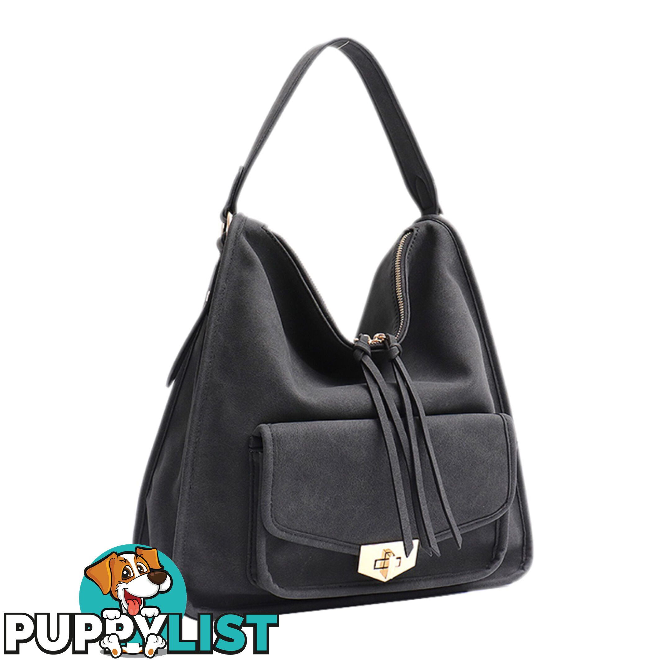 JOYA BLACK VEGAN LEATHER LADIES HANDBAG