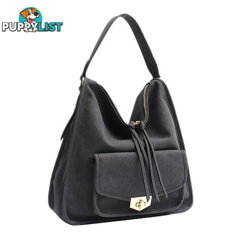 JOYA BLACK VEGAN LEATHER LADIES HANDBAG