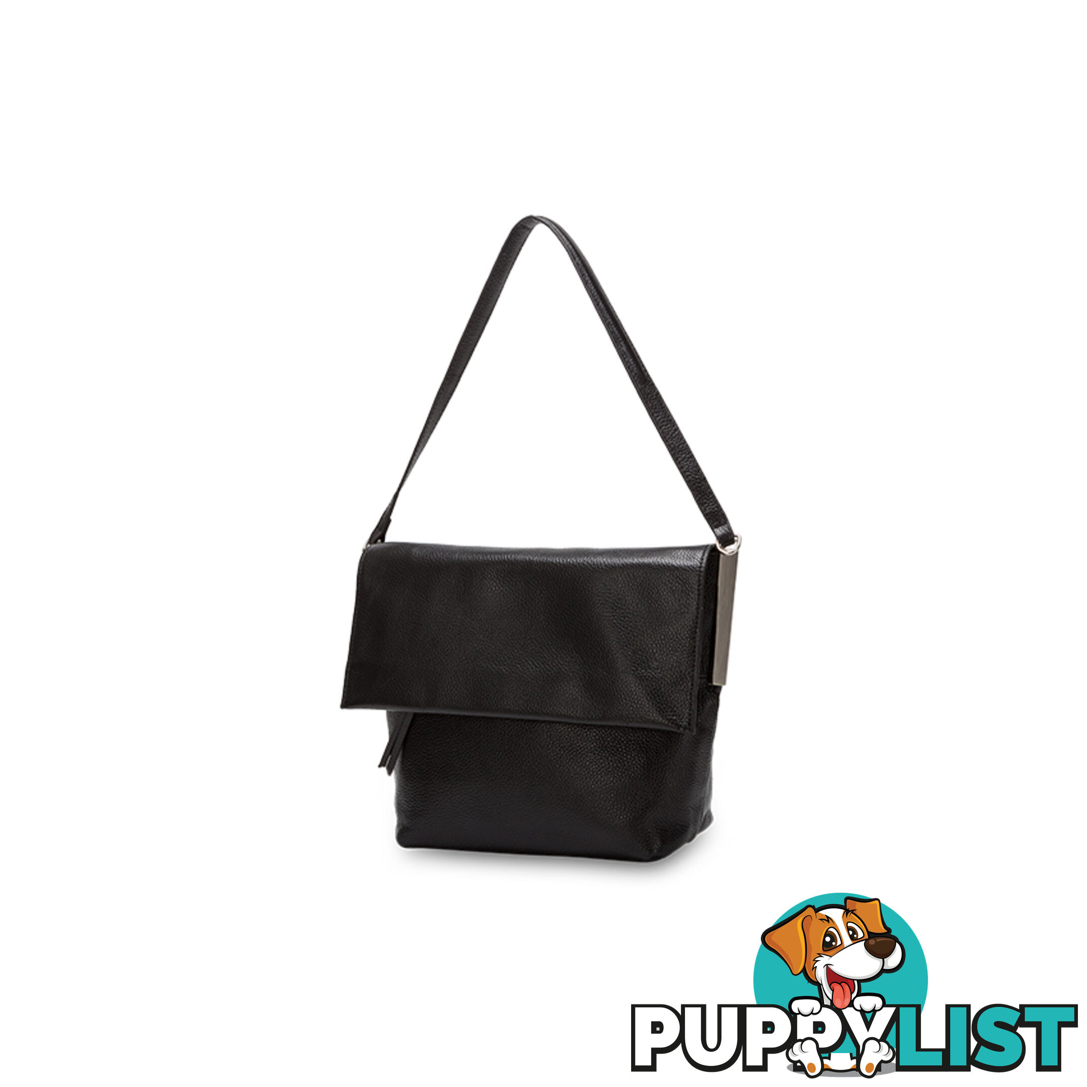 SKYLER Black Genuine Leather Handbag