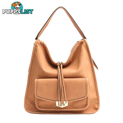 JOYA TAN VEGAN LEATHER LADIES HANDBAG