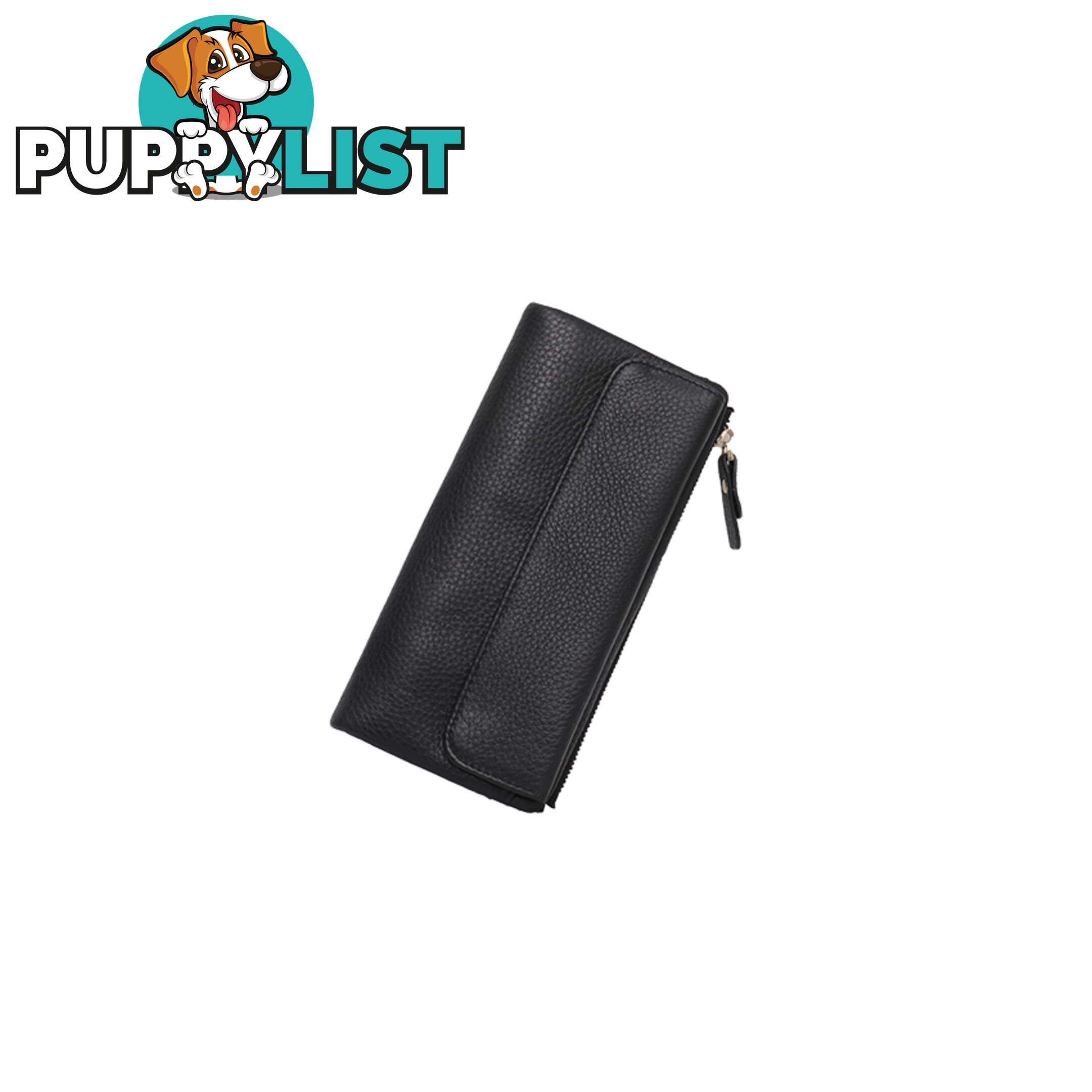 POPPY Black Soft Genuine Leather Wallet