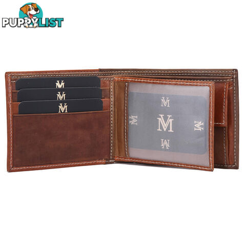 MS1 GENUINE COWHIDE LEATHER MENS SPORT WALLET