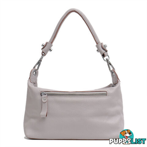 SOULMATE BEIGE GENUINE LEATHER WOMENS SHOULDER HANDBAG