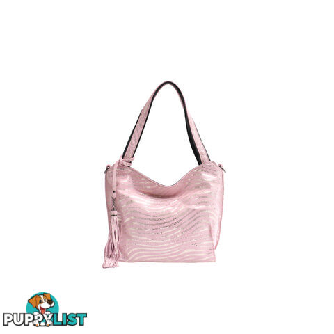 SERENITY PINK GENUINE LEATHER LADIES HANDBAG