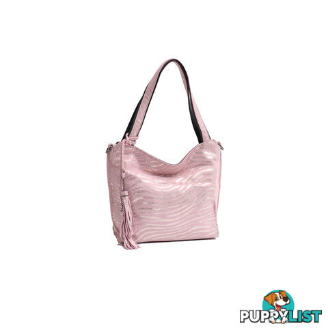 SERENITY PINK GENUINE LEATHER LADIES HANDBAG