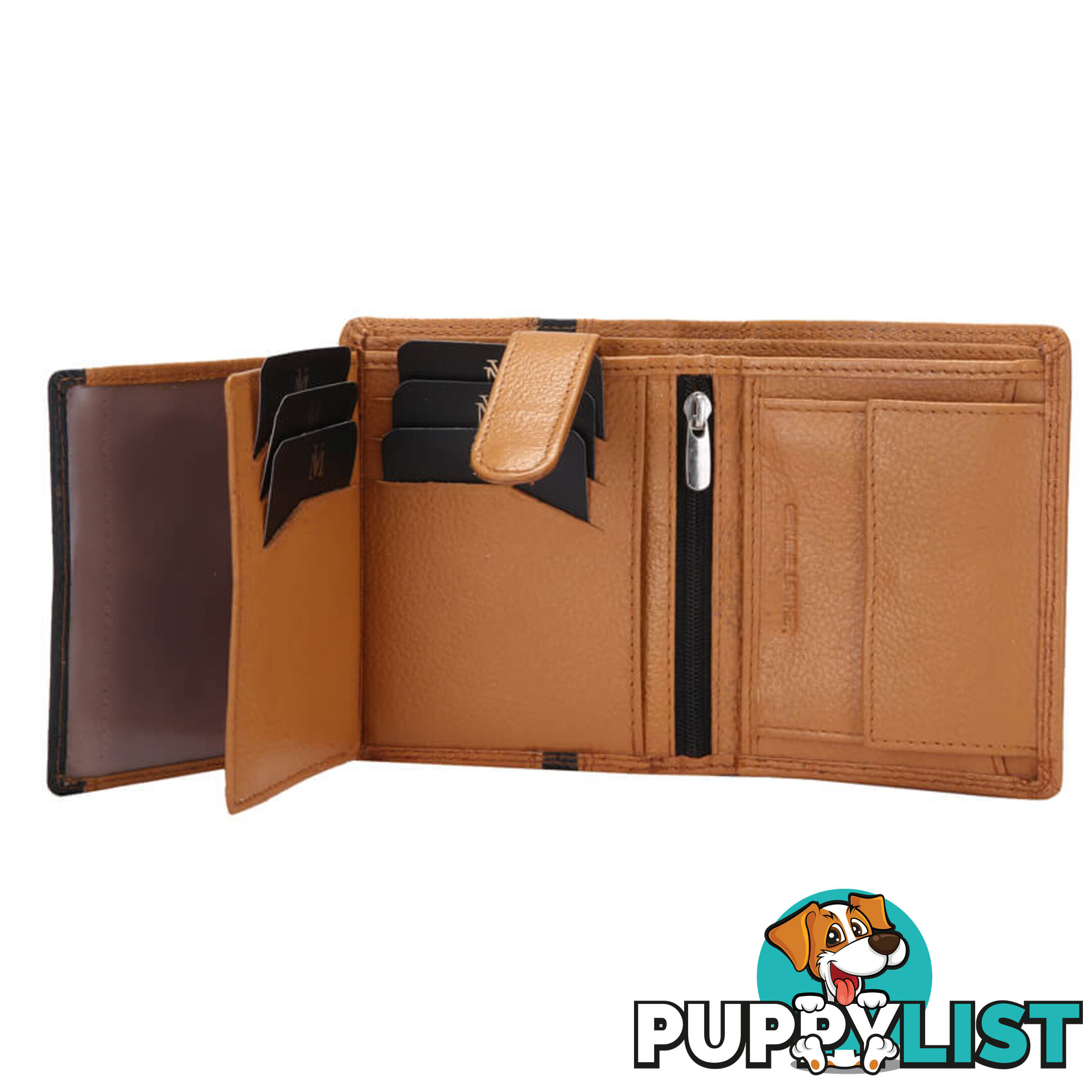 MS2 GENUINE COWHIDE LEATHER MENS SPORT WALLET