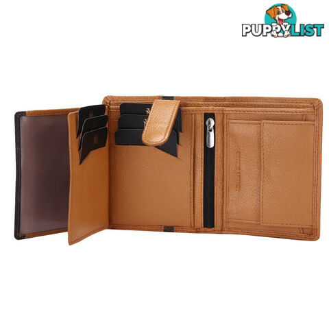 MS2 GENUINE COWHIDE LEATHER MENS SPORT WALLET