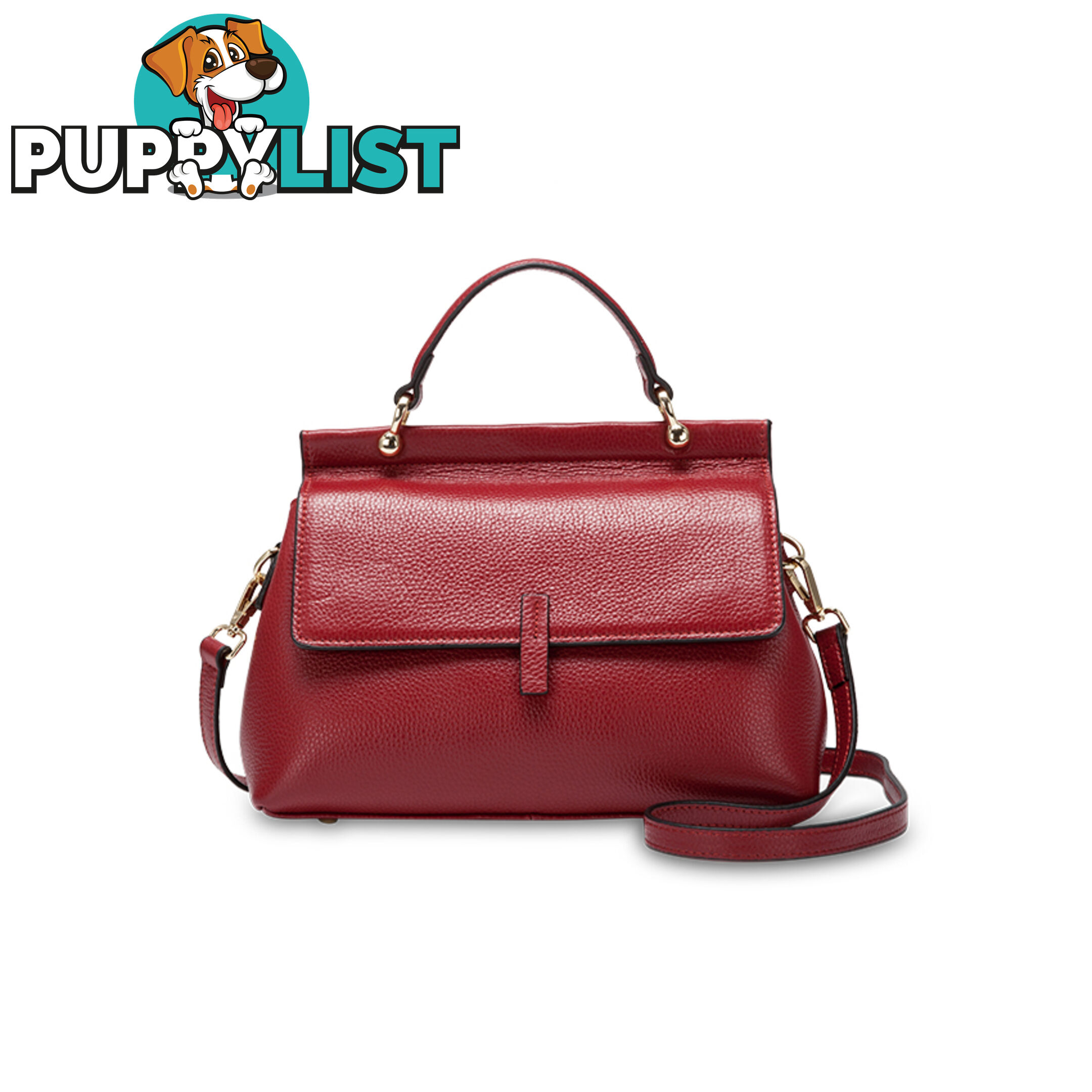 TENERIFE RED GENUINE LEATHER WOMENS HANDBAG