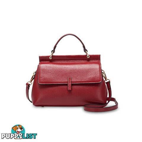 TENERIFE RED GENUINE LEATHER WOMENS HANDBAG